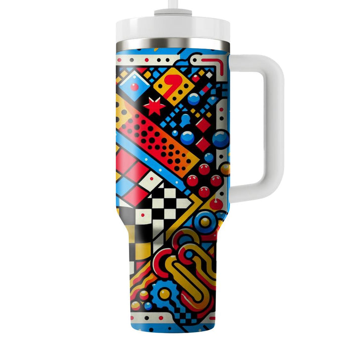 Bold Retro Checkered  Custom Tumblers