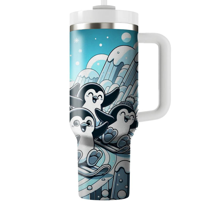 Sunny Day Penguin Parade  Decorative Tumblers