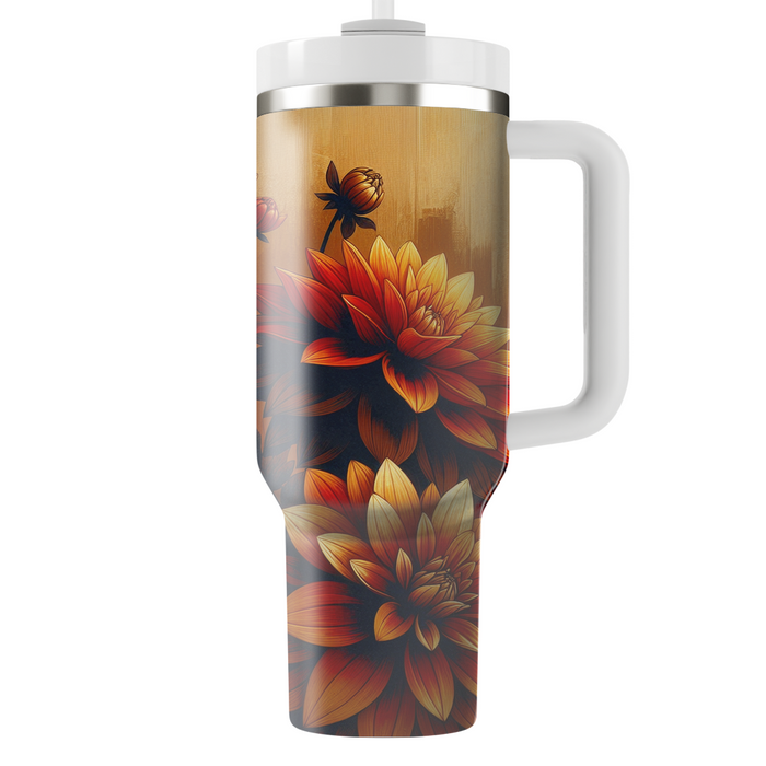 Autumn Dahlia Delight  Custom Tumblers