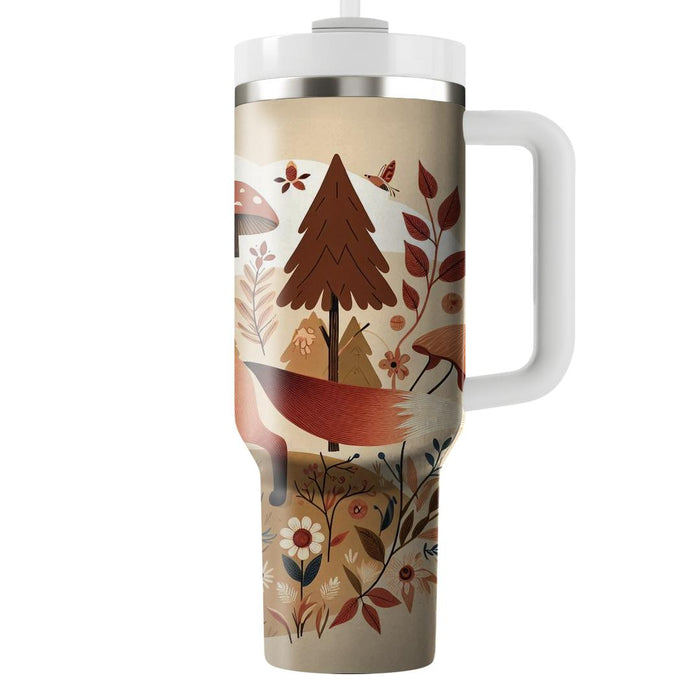 Whimsical Woodland Fox  Travel Tumblers