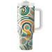 Retro Spiral Pattern  Insulated Tumblers