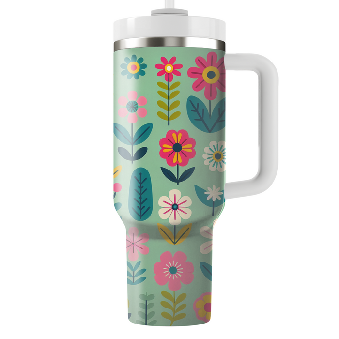 Whimsical Garden Flowers  Custom Tumblers