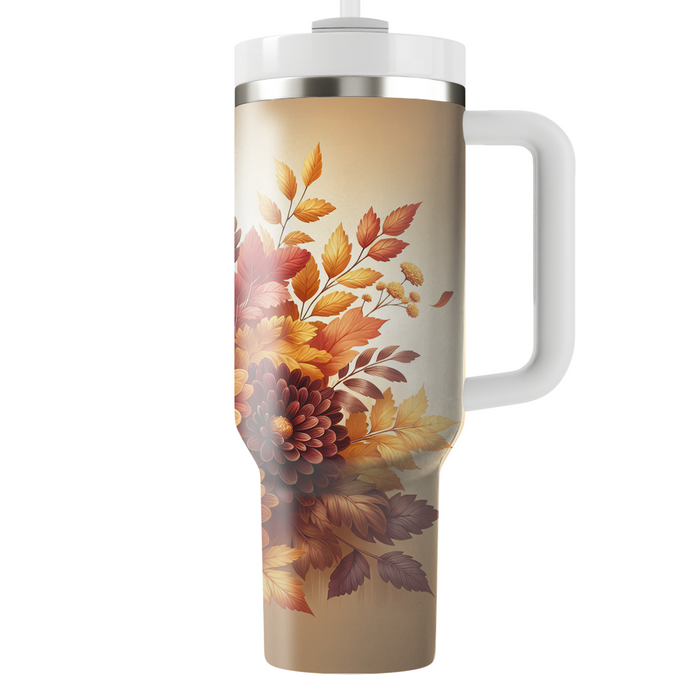 Autumn Blooms Delight  Unique Tumblers