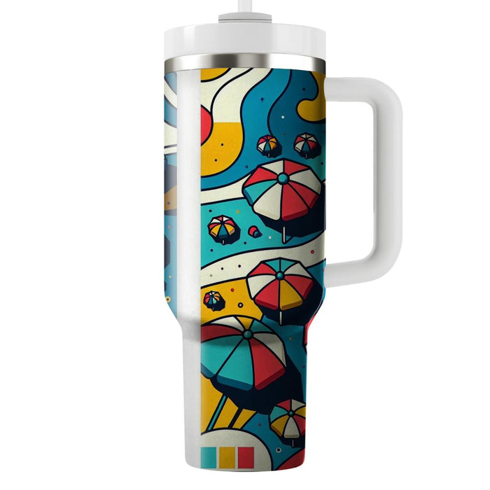 Breezy Beach Umbrellas  Decorative Tumblers