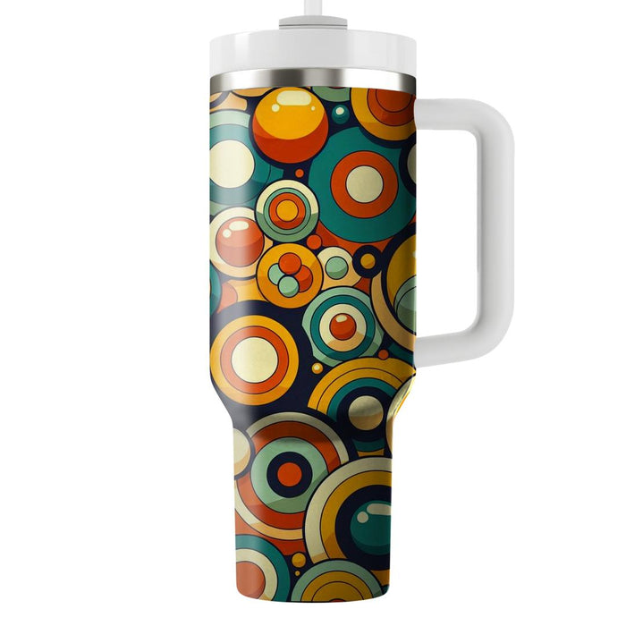 Retro Patterned Circles  Tumblers For Gifts