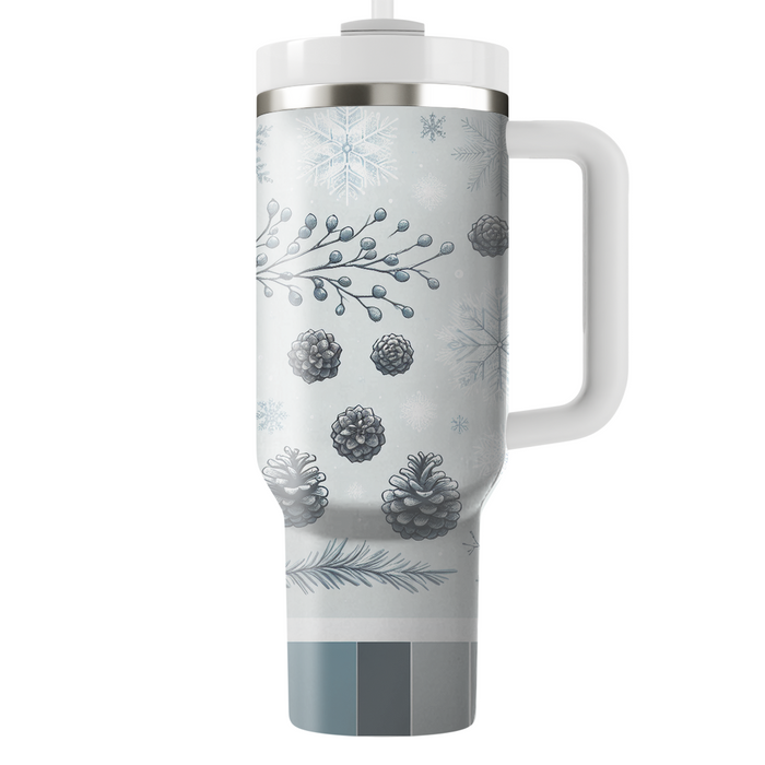 Winter Frosted Boughs  Tumbler Cups