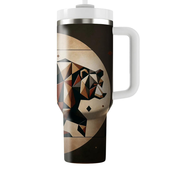 Geometric Bear Adventure  Travel Tumblers