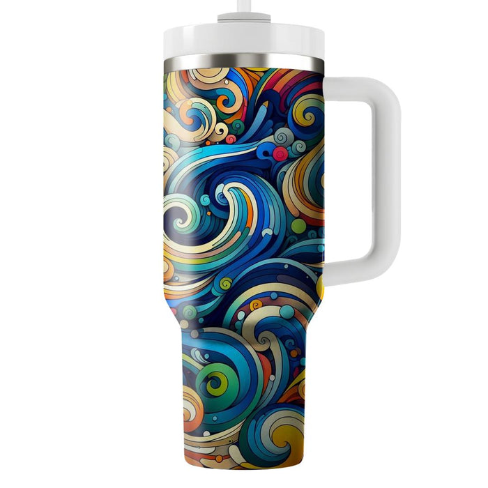 Vivid Swirl Pattern  Tumblers With Lids