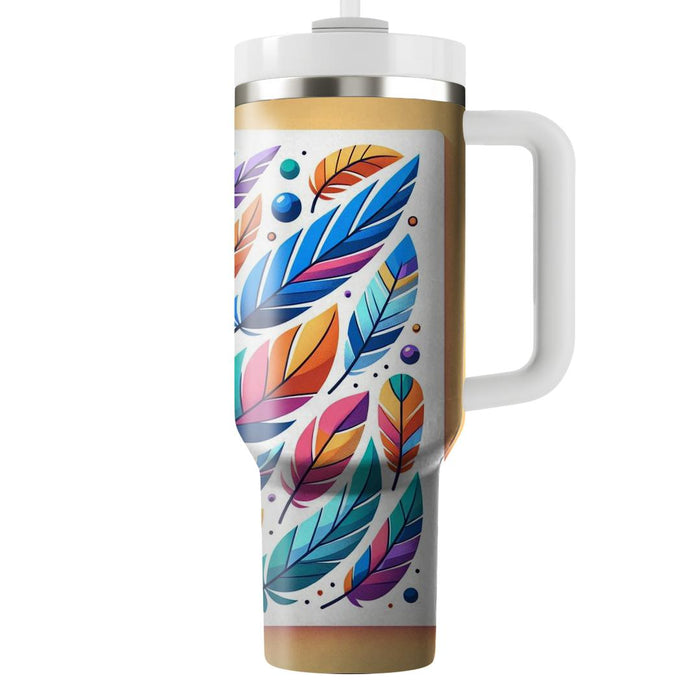 Funky Feather Patterns  Tumbler Cups