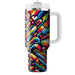 Vibrant Pixel Patterns  Custom Tumblers