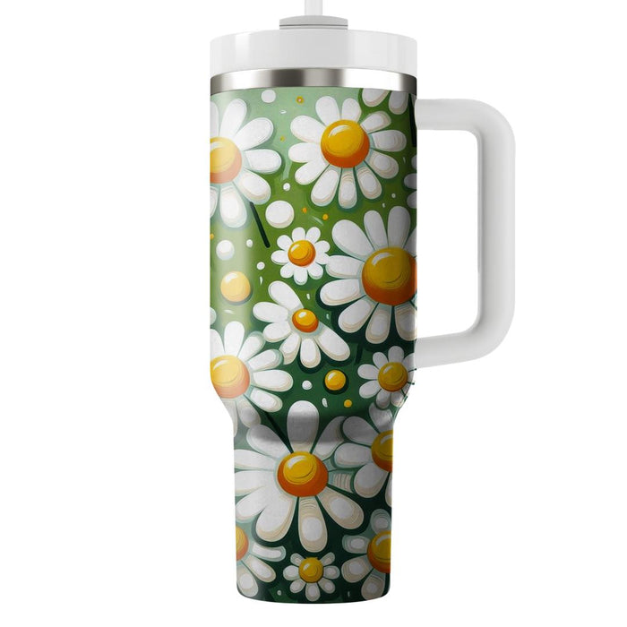 Whimsical Daisy Meadow  Personalized Tumblers