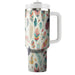 Whimsical Feather Motif  Insulated Tumblers