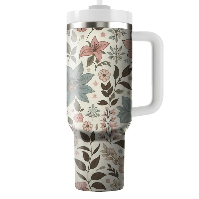 Vintage Botanical Print  Personalized Tumblers