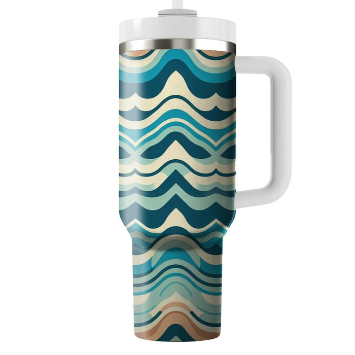 Bold Chevron Wave  Tumblers With Lids