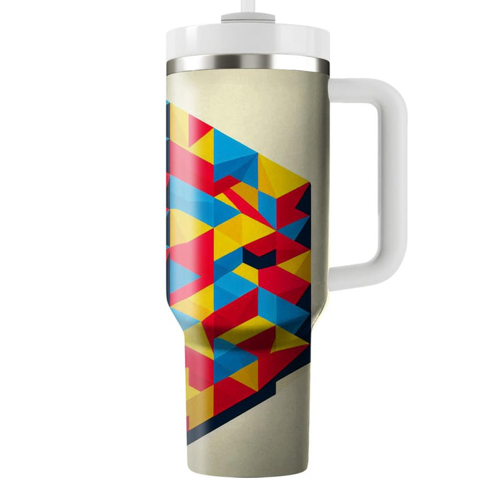 Triangular Prism Pattern  Tumblers With Lids