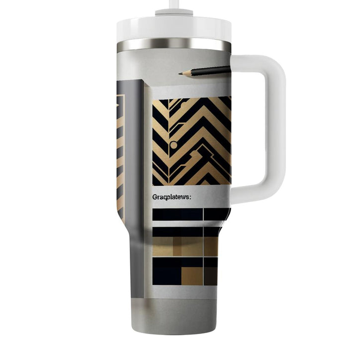 Elegant Chevron Pattern  Travel Tumblers