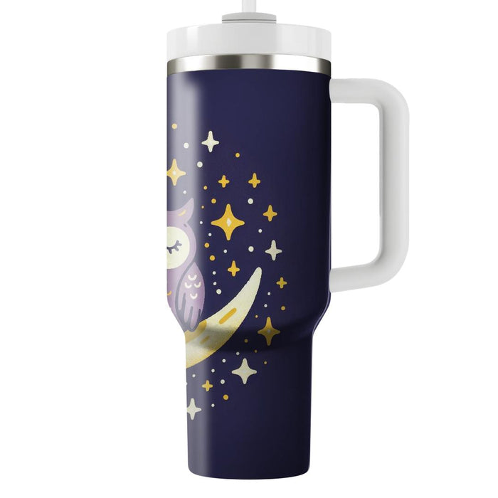 Whimsical Owl Night Sky  Personalized Tumblers