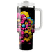 Vibrant Funky Flowers  Travel Tumblers