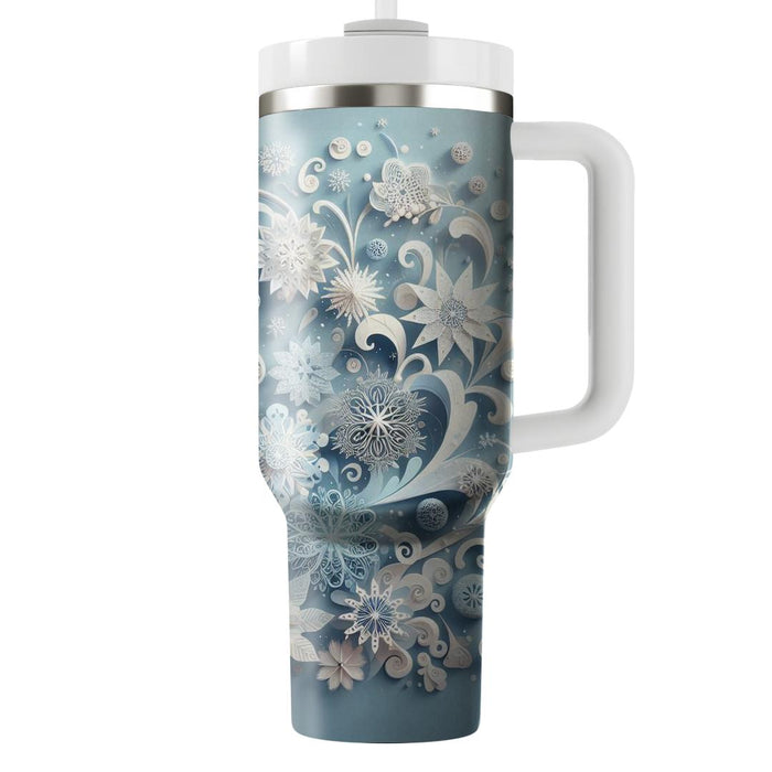 Winter Snowflake Delight  Travel Tumblers