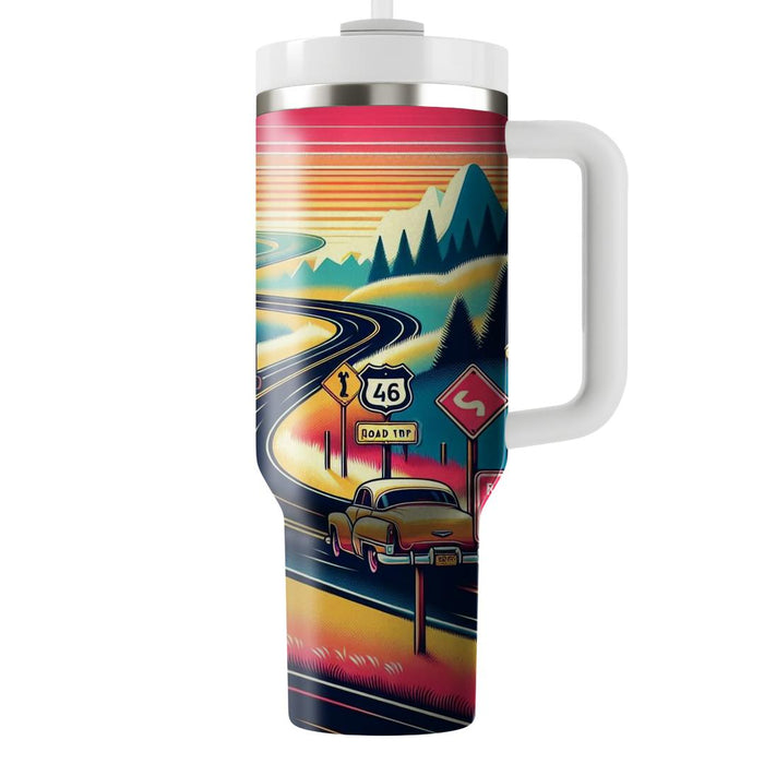 Vintage Retro Road Trip  Travel Tumblers