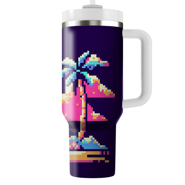 Retro Pixel Paradise  Insulated Tumblers