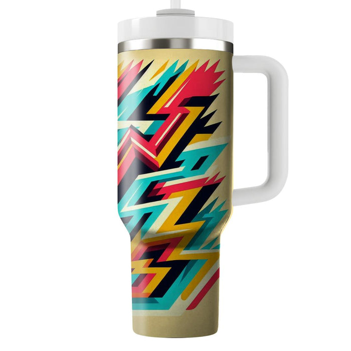 Bold Zigzag Zest  Tumbler Cups