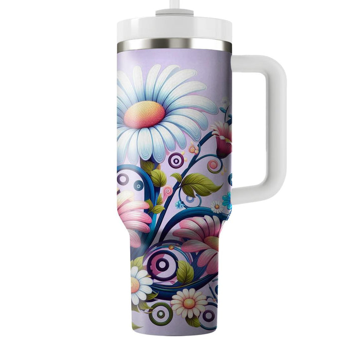 Whimsical Floral Dreamscape  Tumbler Cups