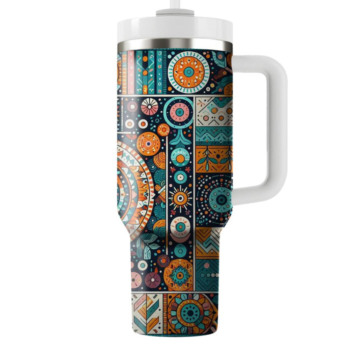 Retro Funky Tapestry  Tumbler Cups