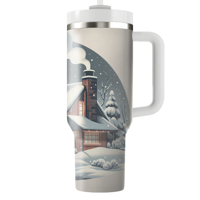 Winter Cottage  Travel Tumblers