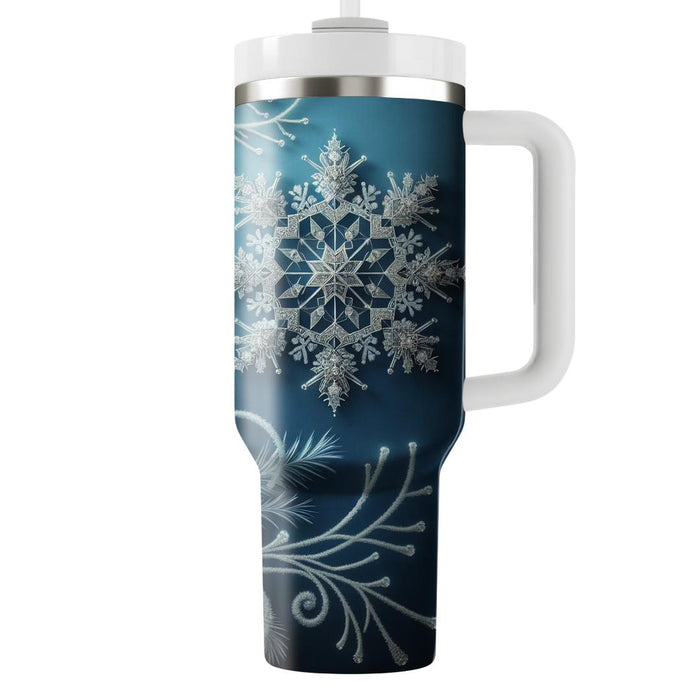 Winter Crystal Whispers  Insulated Tumblers