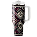 Tribal Inspired Diamond Pattern  Tumblers With Lids