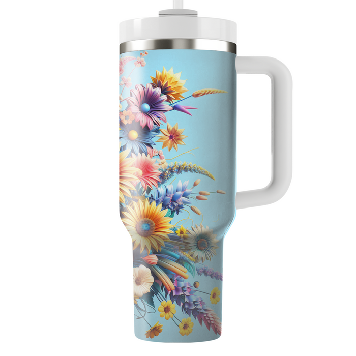 Floral Cascade Adventure  Unique Tumblers