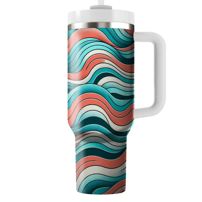 Wavy Stripe Pattern  Tumblers With Lids