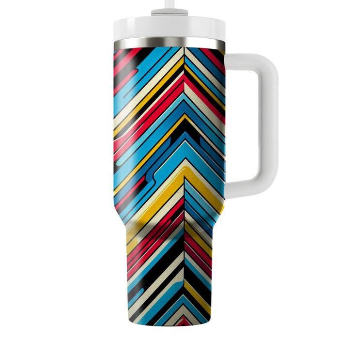 Vibrant Zigzag  Travel Tumblers