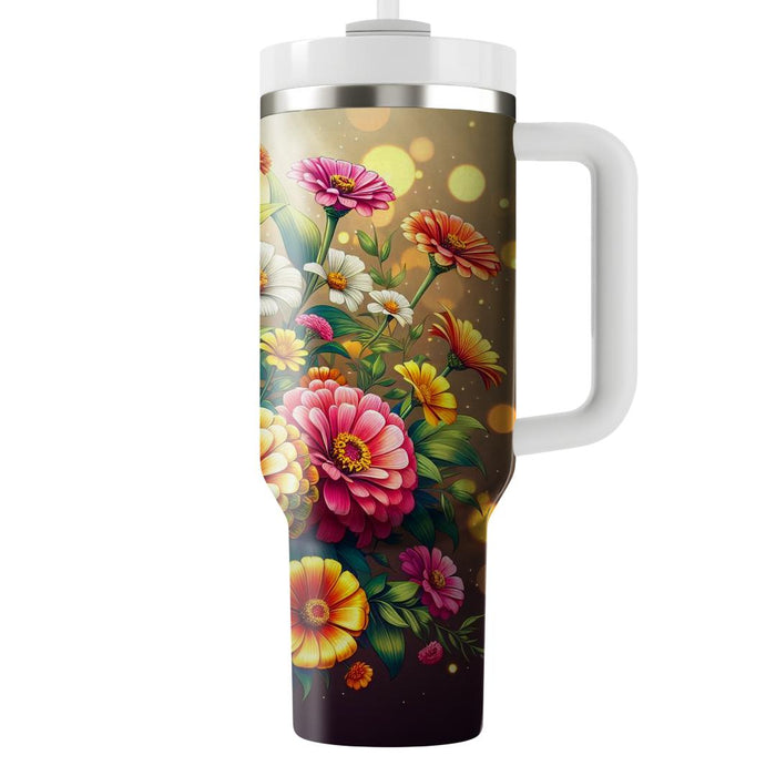 Garden Delight Floral  Decorative Tumblers