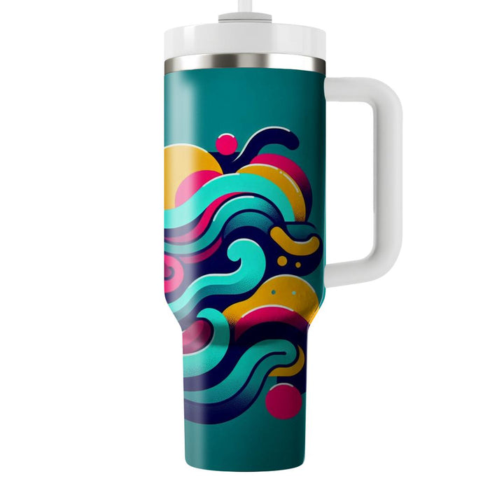 Abstract Retro Wave  Tumbler Cups