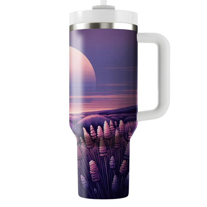 Twilight Lavender Field  Tumbler Cups