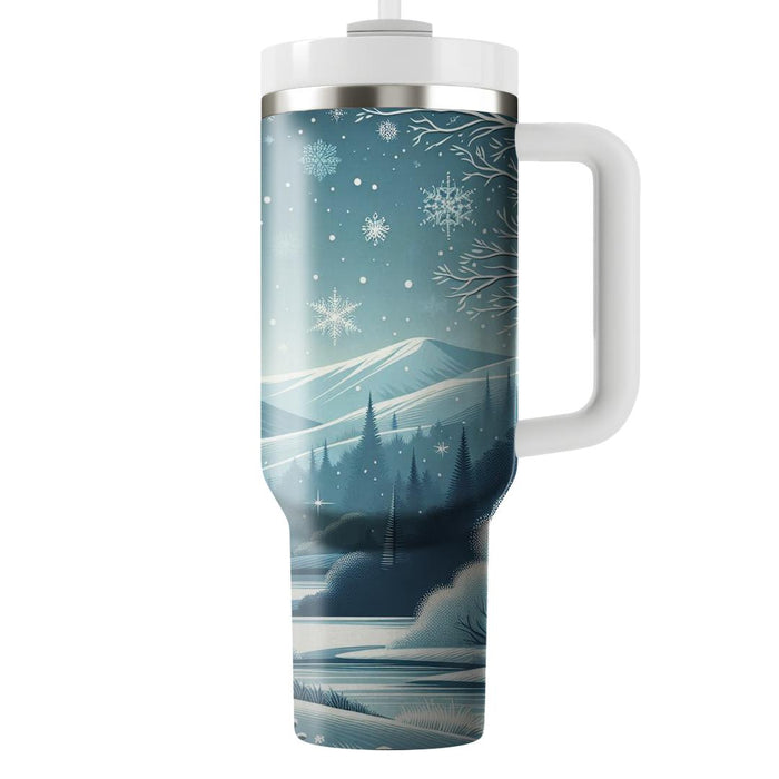 Winter Snowfall Serenity  Custom Tumblers