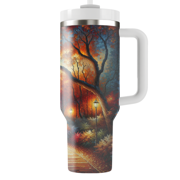 Autumn Evening Stroll  Personalized Tumblers