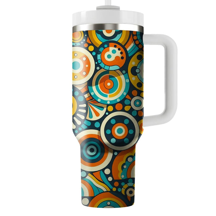 Vibrant Circular Motifs  Custom Tumblers