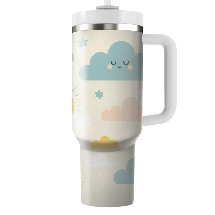 Whimsical Cloud And Sun  Unique Tumblers