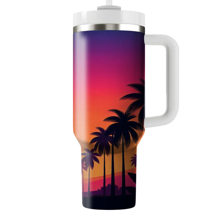 Vibrant Sunset Silhouettes  Personalized Tumblers