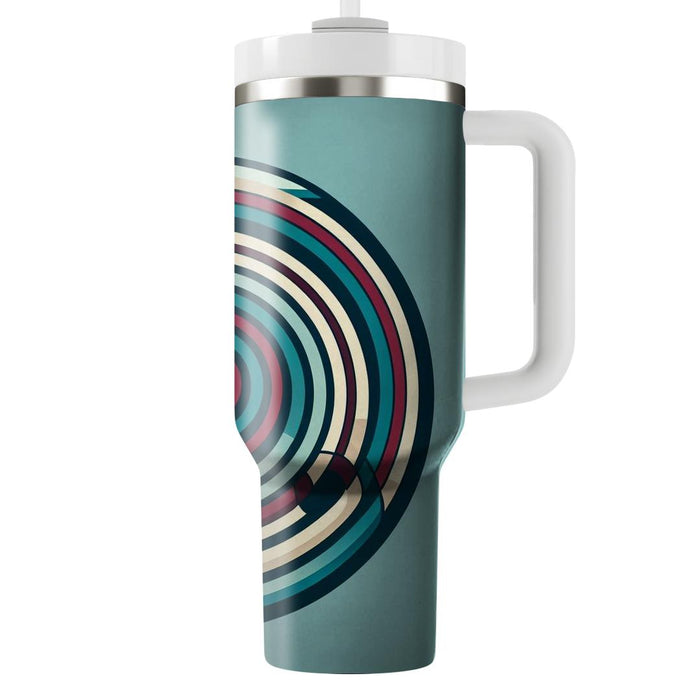 Geometric Concentric Circles  Tumblers With Lids