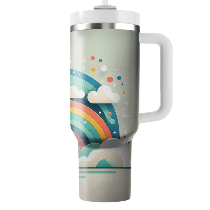 Whimsical Clouds And Rainbows  Tumbler Cups