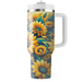 Golden Sunflower Fields  Custom Tumblers