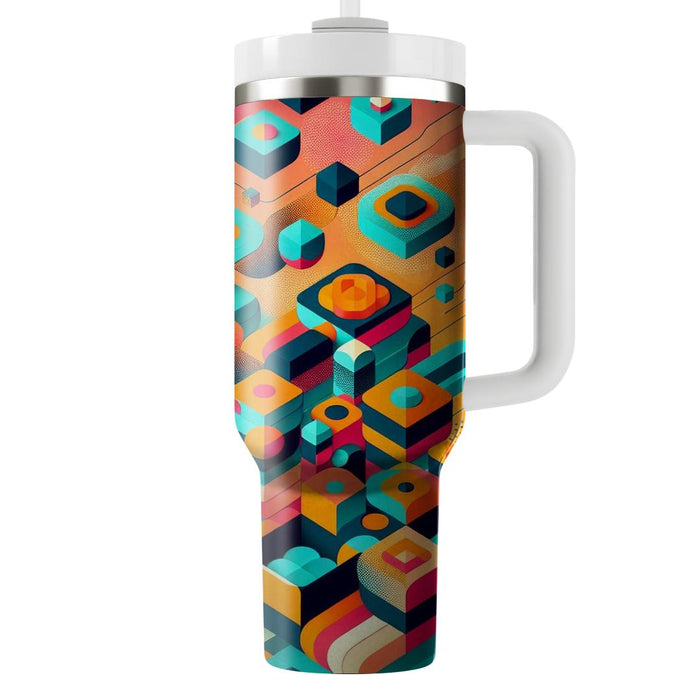 Geometric Mosaic Burst  Custom Tumblers