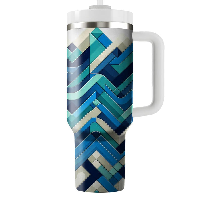 Dynamic Geometric Wave  Custom Tumblers