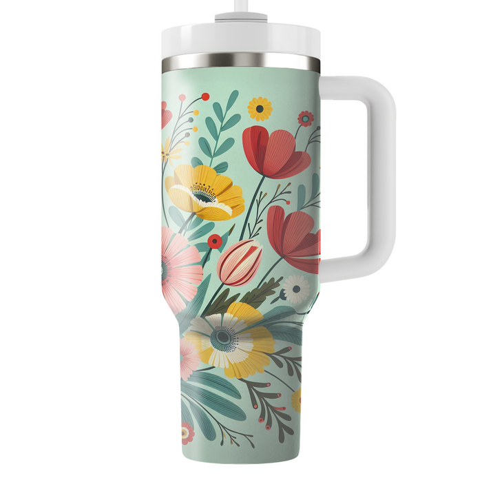 Whimsical Flower Patch  Tumblers For Gifts