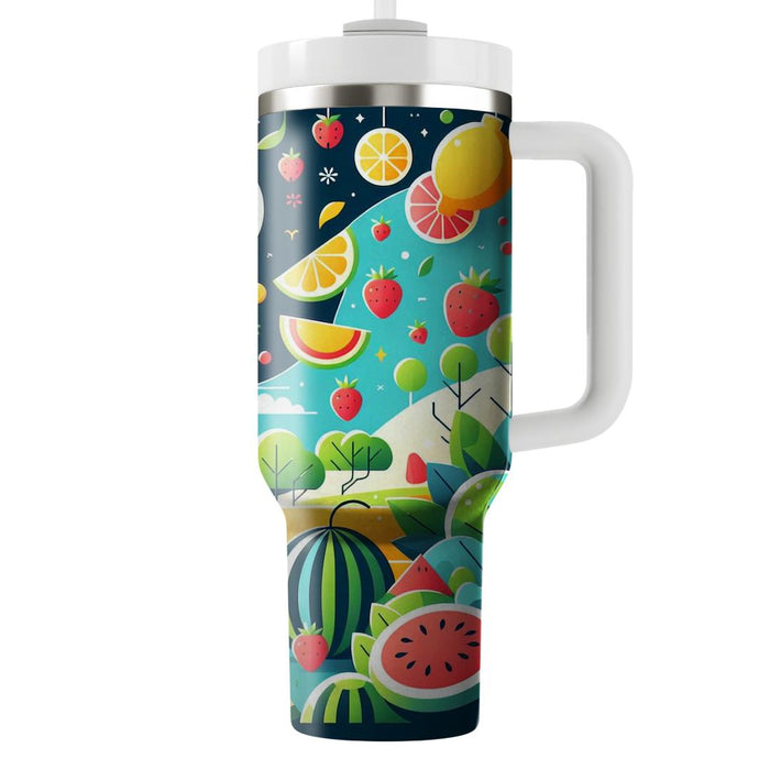 Whimsical Fruit Fiesta  Tumbler Cups