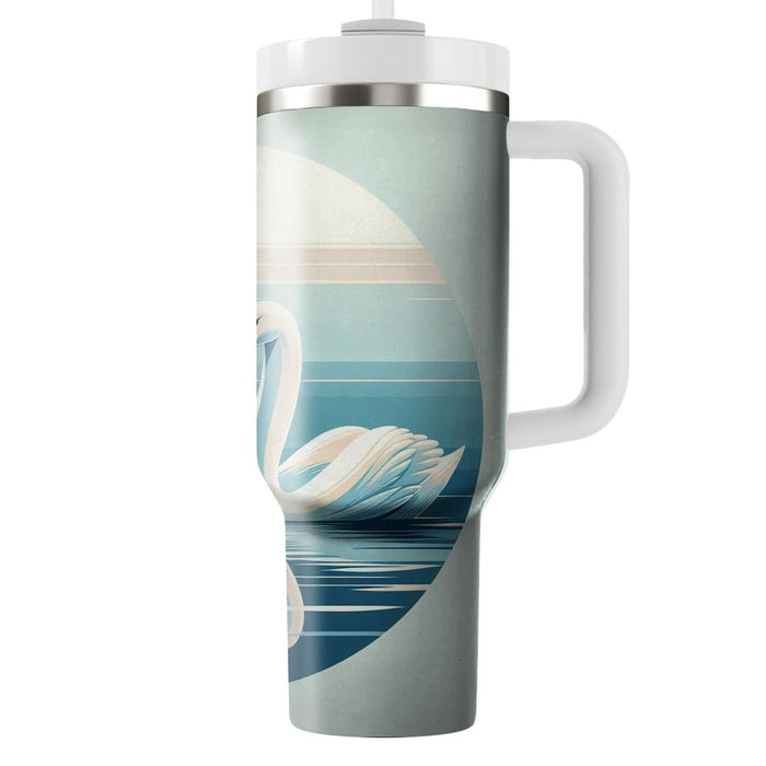 Serene Swan Elegance  Travel Tumblers